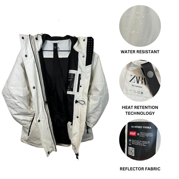 Rare Zara Ski Jacket - White, Size M, Rocco Edition - Picture 5 of 5